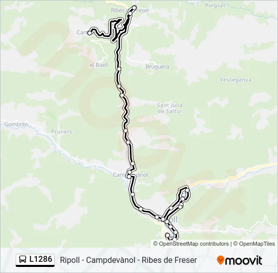 L1286 Bus Line Map