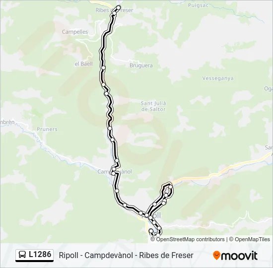 L1286 Bus Line Map
