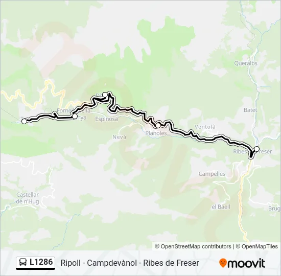 L1286 Bus Line Map