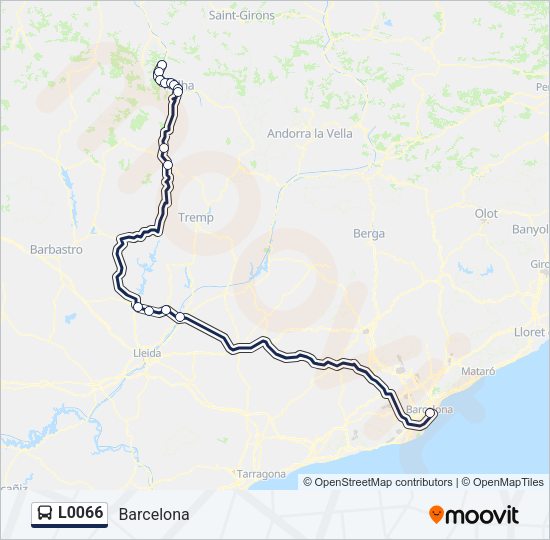 Mapa de L0066 de autobús