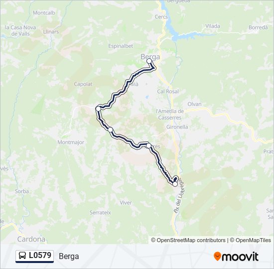 Mapa de L0579 de autobús