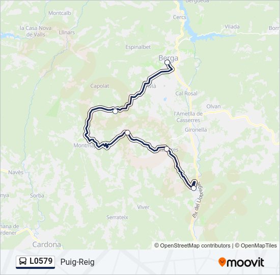 Mapa de L0579 de autobús