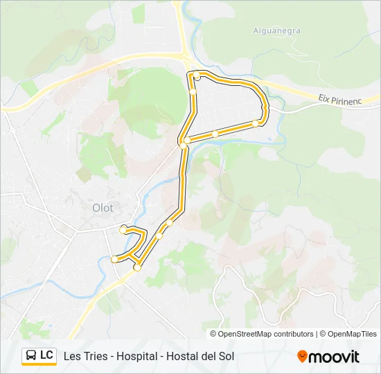 LC Bus Line Map