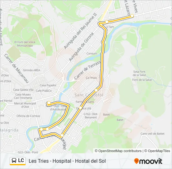 LC Bus Line Map