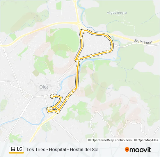 LC Bus Line Map