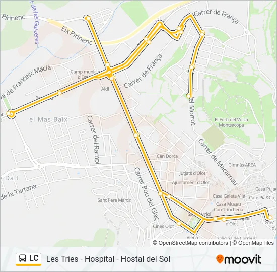 LC Bus Line Map
