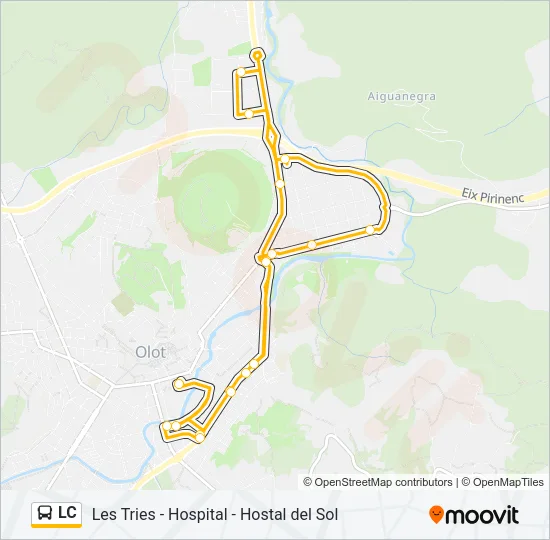 LC Bus Line Map