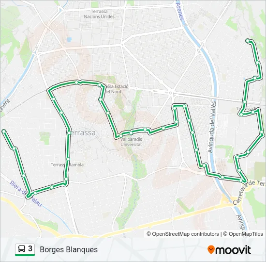 3 Bus Line Map