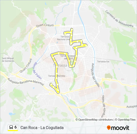 6 Bus Line Map