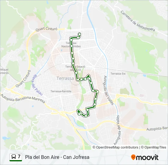 7 Bus Line Map