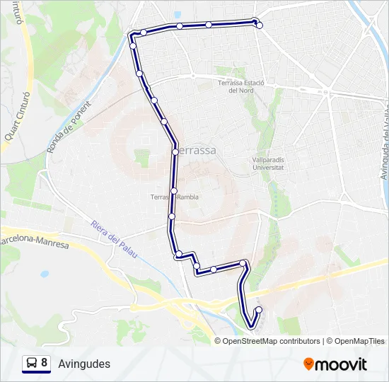 8 Bus Line Map