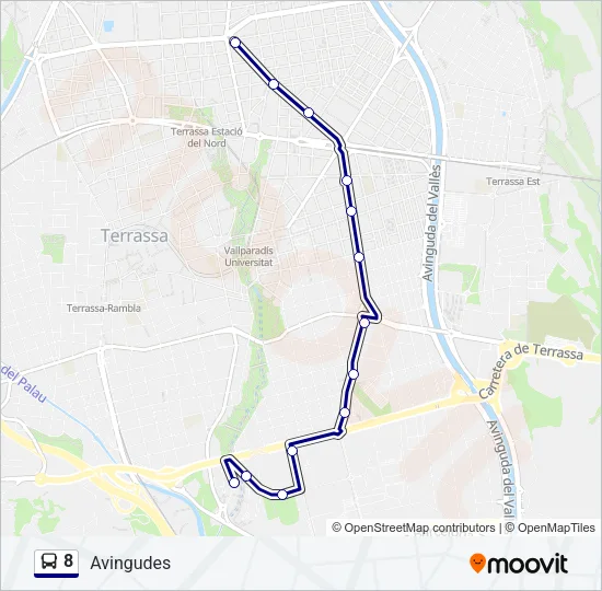 8 Bus Line Map