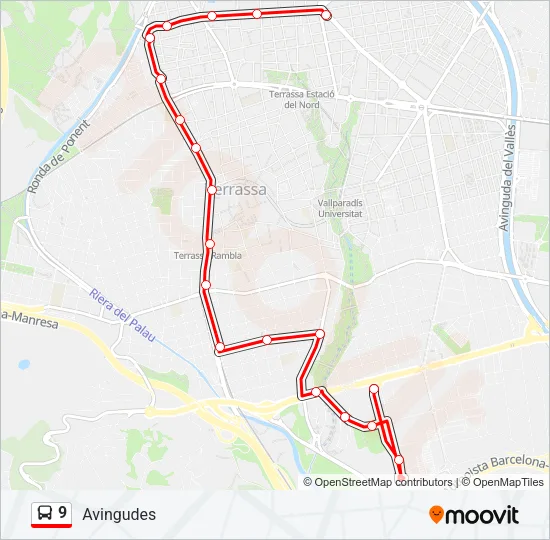 9 Bus Line Map
