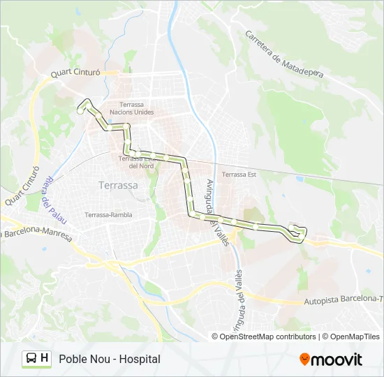 H Bus Line Map