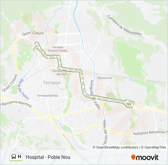 H Bus Line Map