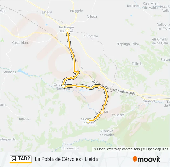 TAD2 Bus Line Map