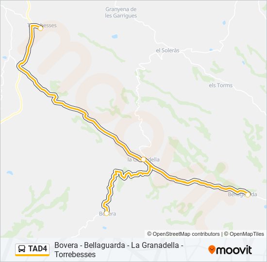 TAD4 bus Line Map