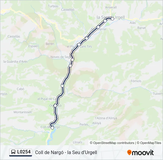 L0254 Bus Line Map