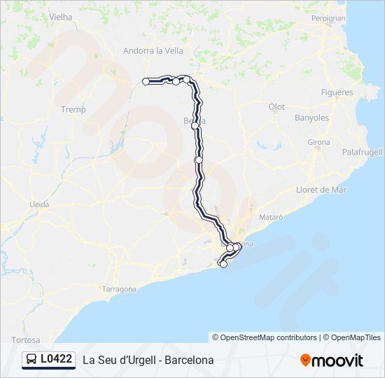 L0422 bus Mapa de línia