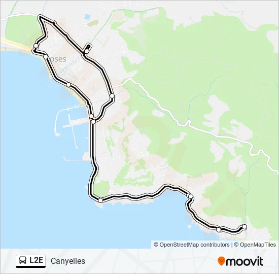 L2E bus Mapa de línia