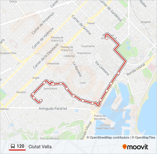 120 bus Line Map