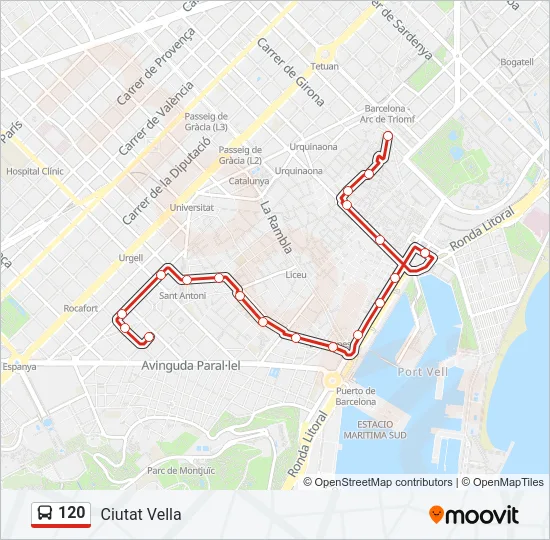 120 Bus Line Map