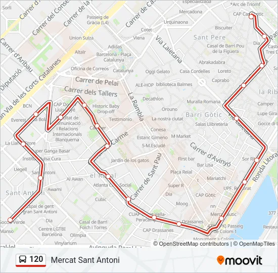 120 Bus Line Map