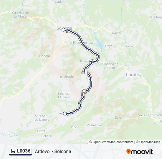 L0036 Bus Line Map