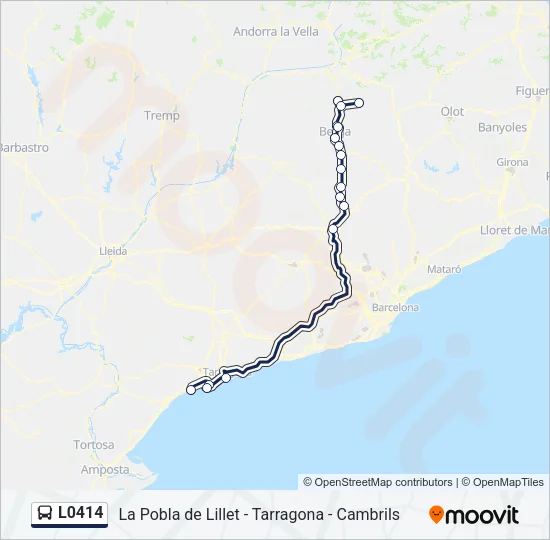 Mapa de L0414 de autobús