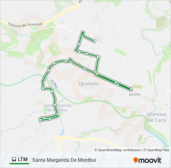 LTM bus Mapa de línia