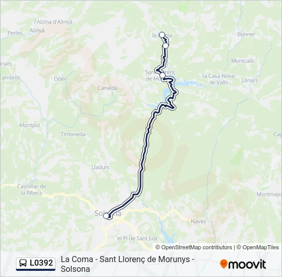 L0392 Bus Line Map