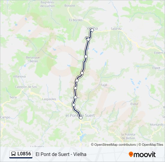 Mapa de L0856 de autobús