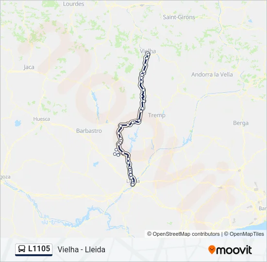 L1105 bus Mapa de línia