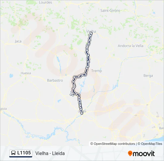 L1105 Bus Line Map