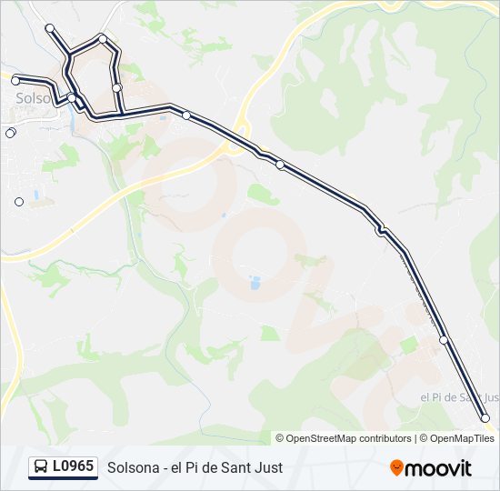 L0965 bus Mapa de línia