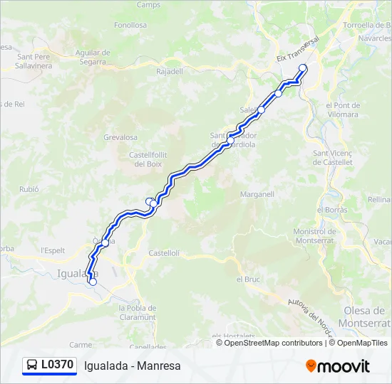 L0370 bus Mapa de línia