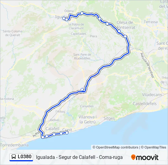 L0380 Bus Line Map