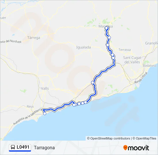 L0491 Bus Line Map