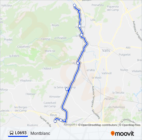 L0693 bus Line Map
