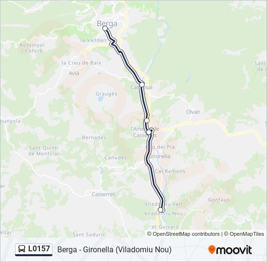 Mapa de L0157 de autobús