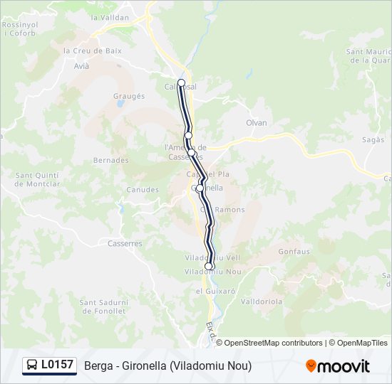 Mapa de L0157 de autobús