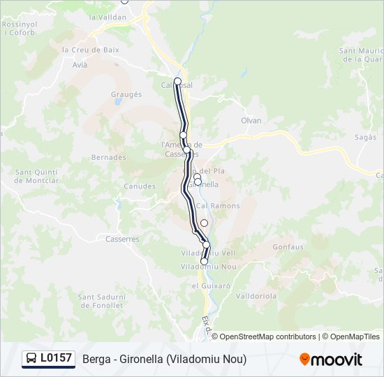 Mapa de L0157 de autobús