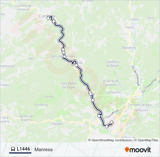 L1446 bus Mapa de línia