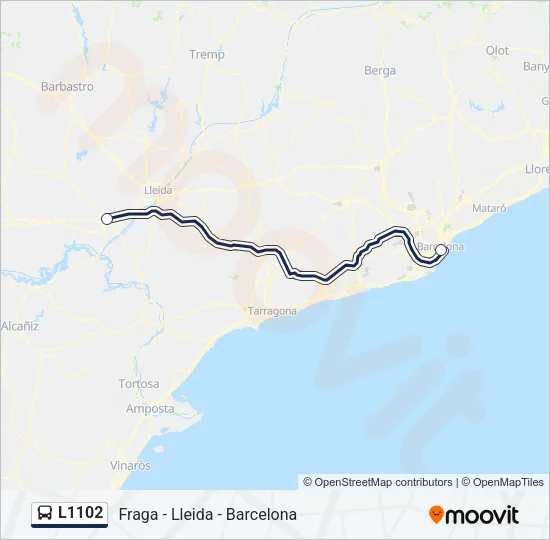 L1102 bus Mapa de línia