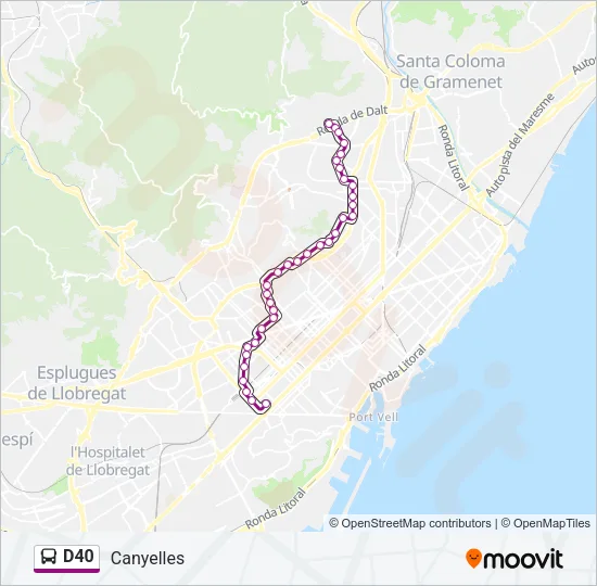 D40 Bus Line Map