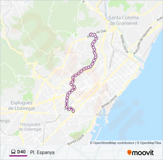 D40 Bus Line Map
