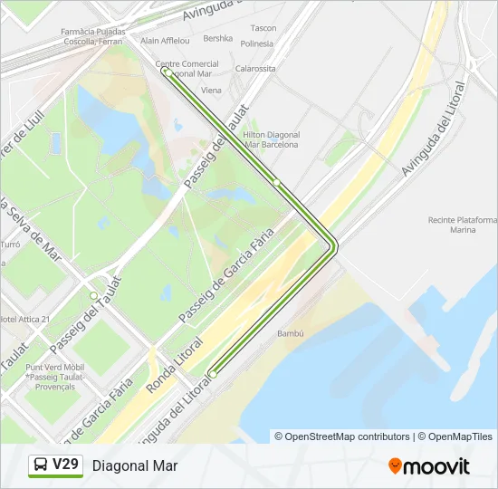 V29 Bus Line Map
