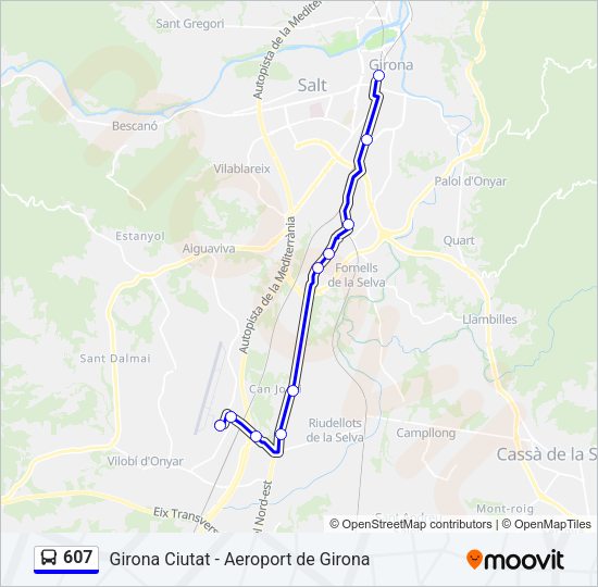 607 Bus Line Map