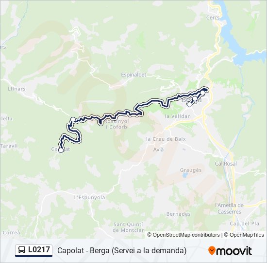 L0217 bus Mapa de línia