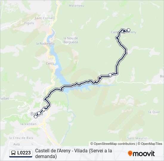 Mapa de L0223 de autobús